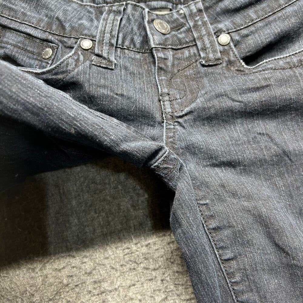 Hydraulic Extreme Slim Jeans Size 1/2 Short Black Gray Skinny Stretch Denim - Picture 5 of 16